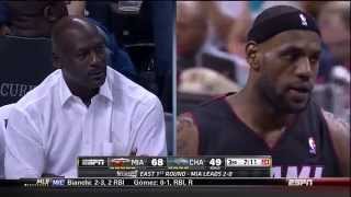 LeBron Stares Down Michael Jordan While Dunking [upl. by Topliffe]