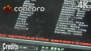 Concord Credits 4K [upl. by Skerl]