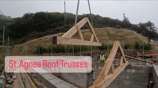 Green oak roof trusses in St Agnes Cornwall by Post amp Beam Ltd  4K [upl. by Nyhagen]