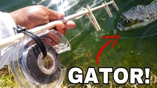 DIY FISHING Rod and Reel Challenge Using Household Supplies [upl. by Yorgen]