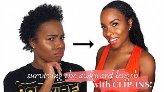 EASY Sleek Clipin Style for Short Natural Hair  StepbyStep  BETTERLENGTH [upl. by Santana18]