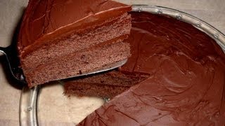 Ultimativer Schokoladenkuchen  Einfaches Rezept für Chocolate Fudge Cake [upl. by Oidgime503]