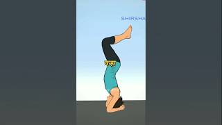 शीर्षासन के फायदे 🔥 Benefits of sirsasan  Sirsasana ब्रह्मचर्य yogasan shortvideo [upl. by Hannala]