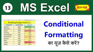 Conditional Formatting in Excel  Highlight Cell in MS Excel  Home Tab  Conditional Formatting 13 [upl. by Rabbi]