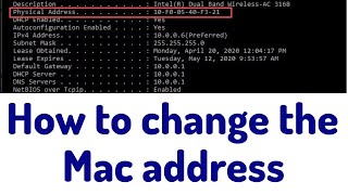 How to Change MAC Address on Windows 11 [upl. by Magbie]