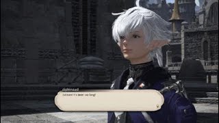 FFXIV 55 Spoilers Alisaie meets Estinien Jp dub [upl. by Emelyne]