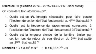 Exercice  6  Atomistique [upl. by Lavona]