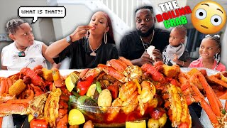 HUGE 500 SPICY SEAFOOD BOIL MUKBANG quotThe Boiling Crabquot QUEEN BEAST FAMILY MUKBANG [upl. by Aciamaj617]