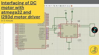 DC motor control with Atmega32 using L293D Motor Driver  Proteus Simulation  motor control [upl. by Llesirg]