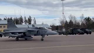 Gripen F 7 Wing Training On Dispersed Operations [upl. by Nue892]