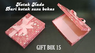 Kotak kado kreatif dari kotak susu  Gift Box 15  Kerajinan tangan dari barang bekas [upl. by Atena563]