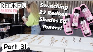 Swatching 27 Redken Shades EQ Level on Level Swatches [upl. by Kcirederf924]