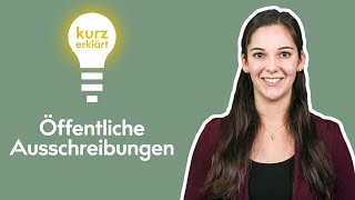 Öffentliche Ausschreibungen  Kurz erklärt 1  BI MEDIEN [upl. by Sugirdor]