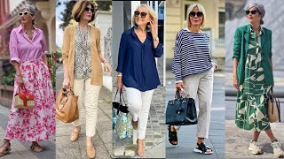 Timeless Style for Women 40 50 amp 60  Chic Style Over 405060  over 40 style  outfit ideas [upl. by Vilma]