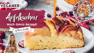 Versunkener Apfelkuchen nach Omas Rezept aber Vegan ♡ Schnelles amp einfaches Rezept ♡ [upl. by Eentroc]