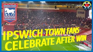 IPSWICH TOWN FANS AFTER WINNING AWAY AT MIDDLESBROUGH [upl. by Ynattirb]