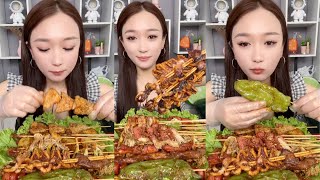 Chinese Spicy Skewers Mukbang [upl. by Rawde949]