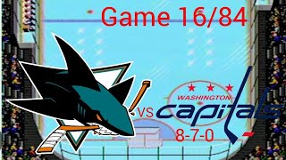 NHL 94 Rewind  Sharks vs Capitals G1684 [upl. by Nepil965]