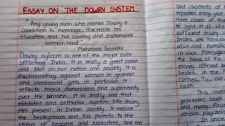 Essay on Dowry system for students in English Essay on Dowry system essay writing  essay [upl. by Ycnej]