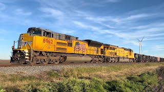 UP 8962 SD70AH leads Rock Train w DPU  Corpus Christi Sub [upl. by Tuckie991]