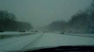 Garden State Parkway in Snow [upl. by Ahsiekim935]