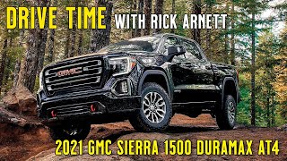 Drive Time Review 2021 GMC Sierra 1500 Duramax AT4 [upl. by Airetak]