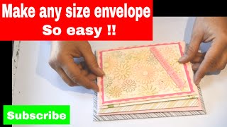 The Best Way to Make Envelopes in Any Size without an envelope maker [upl. by Kutzenco]