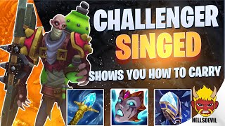 WILD RIFT  Challenger Singed Shows You How To Carry  Singed Gameplay  Guide amp Build [upl. by Leind]