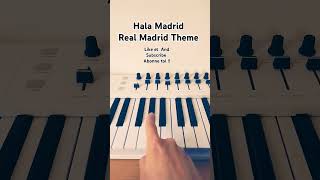 Hala Madrid Theme  Piano Easy Tutorial For beginners shortvideo piano easy pianotutorial [upl. by Yarb]