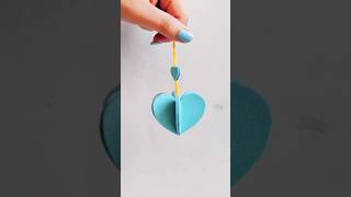 BLUE HEART 💙 Handmade Crafts handmadecrafts blueheart heart diy glitter papercrafts diycraft [upl. by Anelrahs]