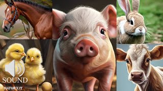 I Versi degli Animali della Fattoria  FARM ANIMAL Sounds [upl. by Cranston249]