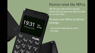 Punkt MP02  Factory Reset [upl. by Qulllon]