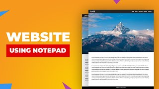 How to make a website using Notepad  Beginners Tutorial [upl. by Kirwin]