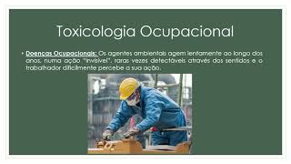 Aula 8 Toxicologia Ocupacional [upl. by Seldun]