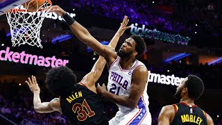 Joel Embiid Just Sent Jarrett Allen To Another Metaverse With That Dunk 😱 [upl. by Dahs211]