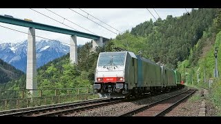 4k Führerstandsmitfahrt Brenner  Innsbruck mit BR 186 [upl. by Fesoy]