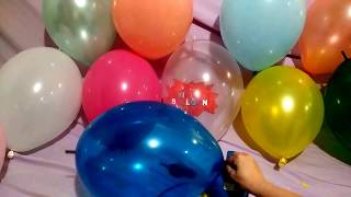 LOTS OF COLORFUL BALLOONS POP [upl. by Rezal]