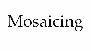 How to Pronounce Mosaicing [upl. by Ahserb472]