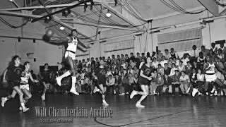 17 year old Wilt Chamberlain CATCHES a shot and runs the fast break [upl. by Haduj]