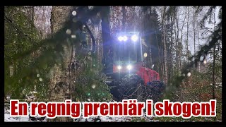 Huggarpremiär 2024 Det blev en blöt premiär i skogen Valmet 9111an får jobba lite igen [upl. by Aubine]