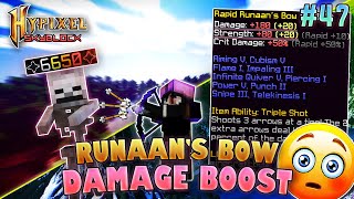 Maxed Runaans Bow Damage upgrade  Hypixel Skyblock  Minecraft EP 47 [upl. by Schramke]