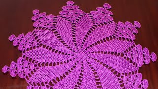 Crochet Grapes Centerpiece Doily crochetaddicted crochet crochetpatterns [upl. by Onyx]