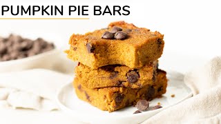 PUMPKIN PIE BARS  healthy recipe [upl. by Deeyn236]