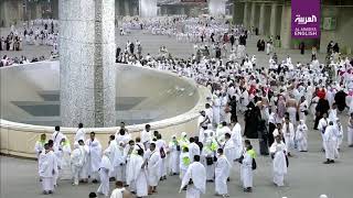 Hajj pilgrims symbolically ‘stone devil’ in last major ritual [upl. by Maice]