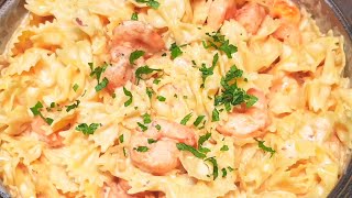 Creamy Garlic Shrimp Bowtie Pasta [upl. by Fital]