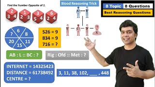 8 Topic 8 Questions  Reasoning Questions  Maths Tricks  imran sir maths [upl. by Oiuqise]