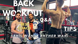 Top 4 Back Workout Exercises For Faster Gains  Sahil Wani x Akther Wani [upl. by Ot]