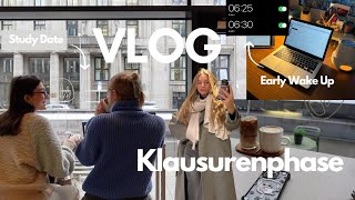 Study Vlog  7am morning routine  Klausurenphase  real talk uni stress  mentaler druck [upl. by Ayikan]