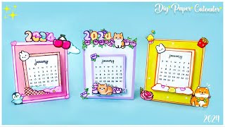 How to make 2024 desk Calendar DIY Paper Calendar Paper Mini Calendar Paper Crafts for School [upl. by Drannek]