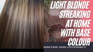 how to highlights hair at homelight blonde streax [upl. by Adnalu]